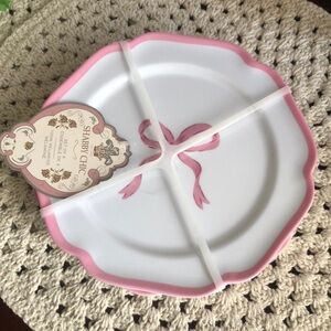 Shabby Chic Coquette BOW Melamine Salad Plates